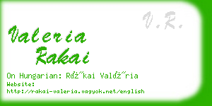 valeria rakai business card